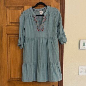 Knox Rose Sage Green Embroidered Dress